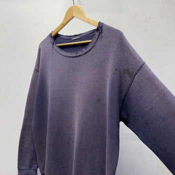 Vintage 1990s Thrashed Faded Distressed Blank Sweatshirt