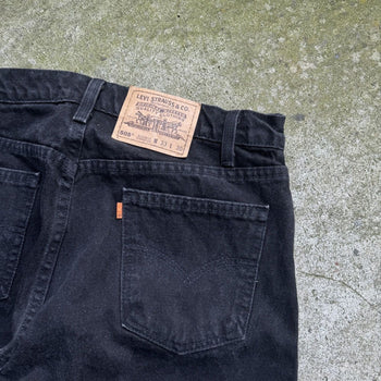 1990s LEVI’S 505 ORANGE TAB STRAIGHT LEG MADE IN USA DENIM JEANS