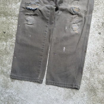 2000s DICKIES THRASHED REPAIRED FADED CANVAS WORK PANTS