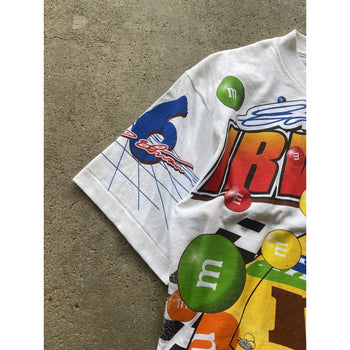 1990s NASCAR M&M'S ERNIE IRVAN ALL OVER PRINT TEE