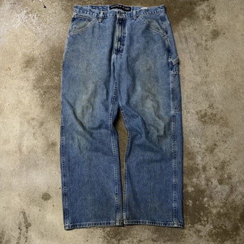 2000s THRASHED NAUTICA FADED BAGGY DENIM SKATER CARPENTER JEANS