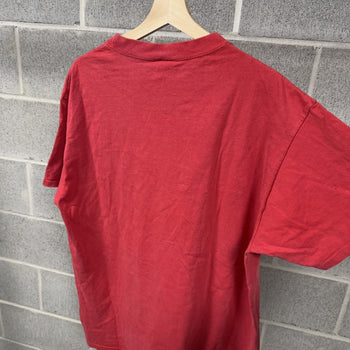 1990s Sun Faded Thrashed Red Blank Tee