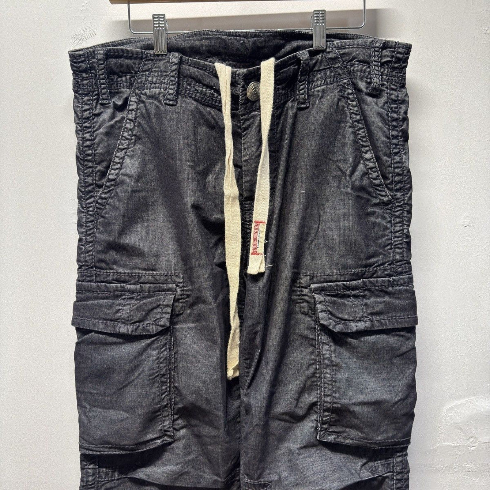 True Religion Black Cargo Pants
