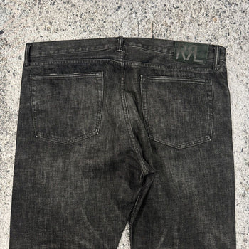RRL SLIM JAPANESE SELVEDGE BLACK DENIM JEANS