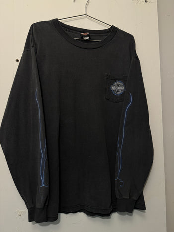 2000S HARLEY DAVIDSON LIGHTNING LONGSLEEVE POCKET TEE