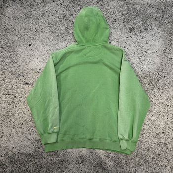 Sudadera con capucha Nike Soccer verde descolorido de gran tamaño de la década de 2000
