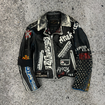 1980s STUDDED PUNK LEATHER JACKET