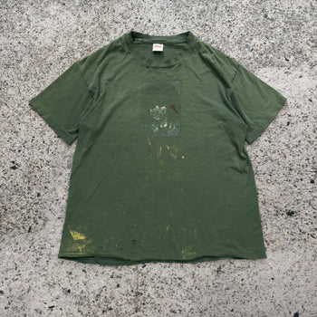 1990年代 バードハウス ジェレミー・クライン アニメガール スラッシュド フェードTシャツ