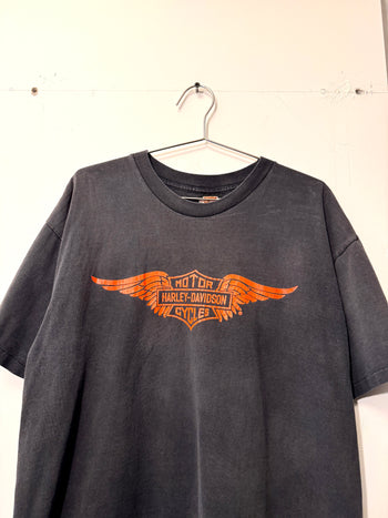 1990s HARLEY DAVIDSON FADED WING LOGO DAYTONA BEACH FLORIDA TEE