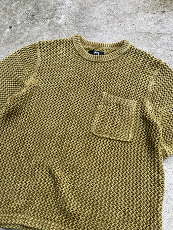 STUSSY O’DYED MESH CREW SHIRT