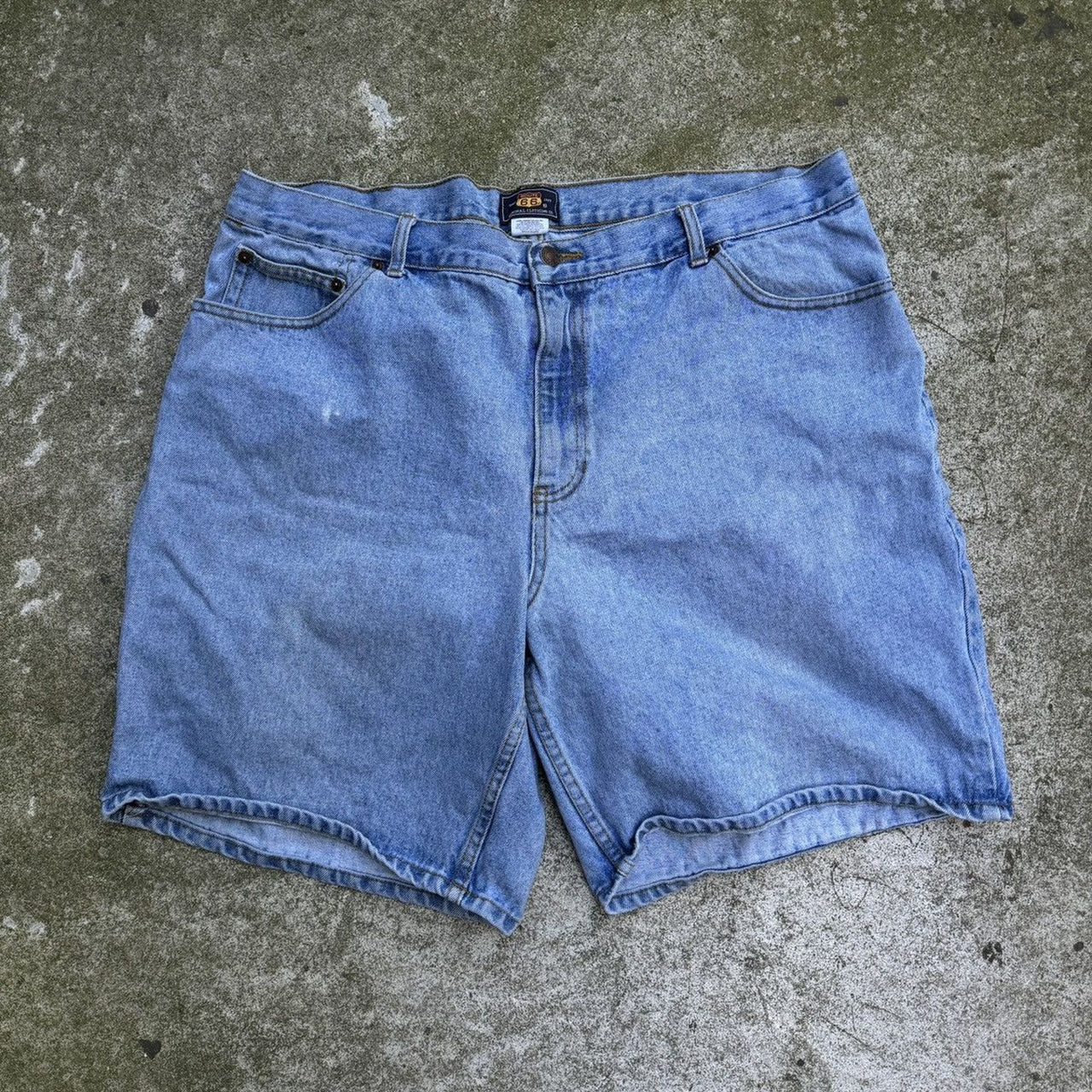 2000S ROUTE 66 LIGHT WASH DENIM JEAN SHORTS JORTS