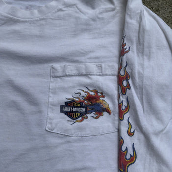 2000S HARLEY DAVIDSON FLAME EAGLE LONGSLEEVE TEE