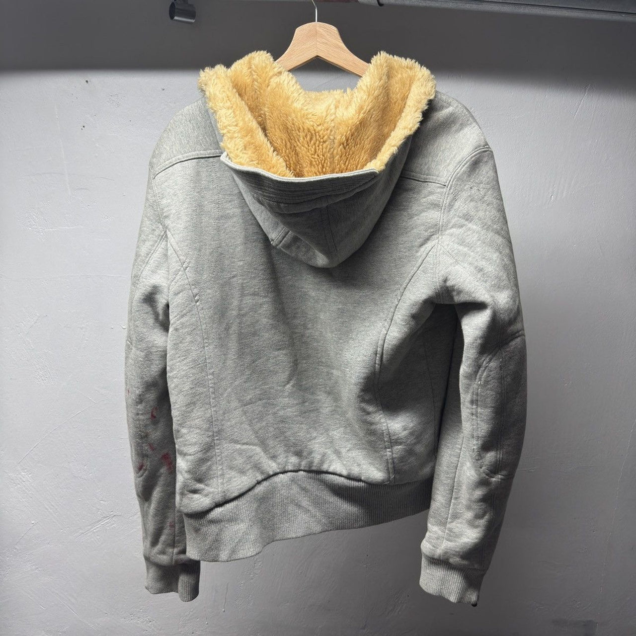 2000s Diesel Faux Fur Lined Zip Up Hoodie