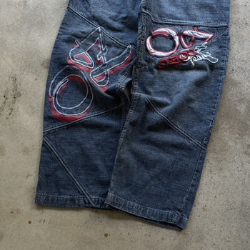 1990S/2000S Y2K OZOC BAGGY EMBROIDERED DENIM SKATER JEANS