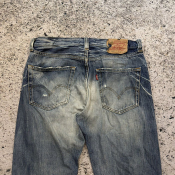 2000s Levi's 501 Thrashed Faded Distressed Jeans