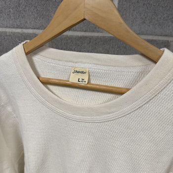 2000s Cream White Thermal Shirt