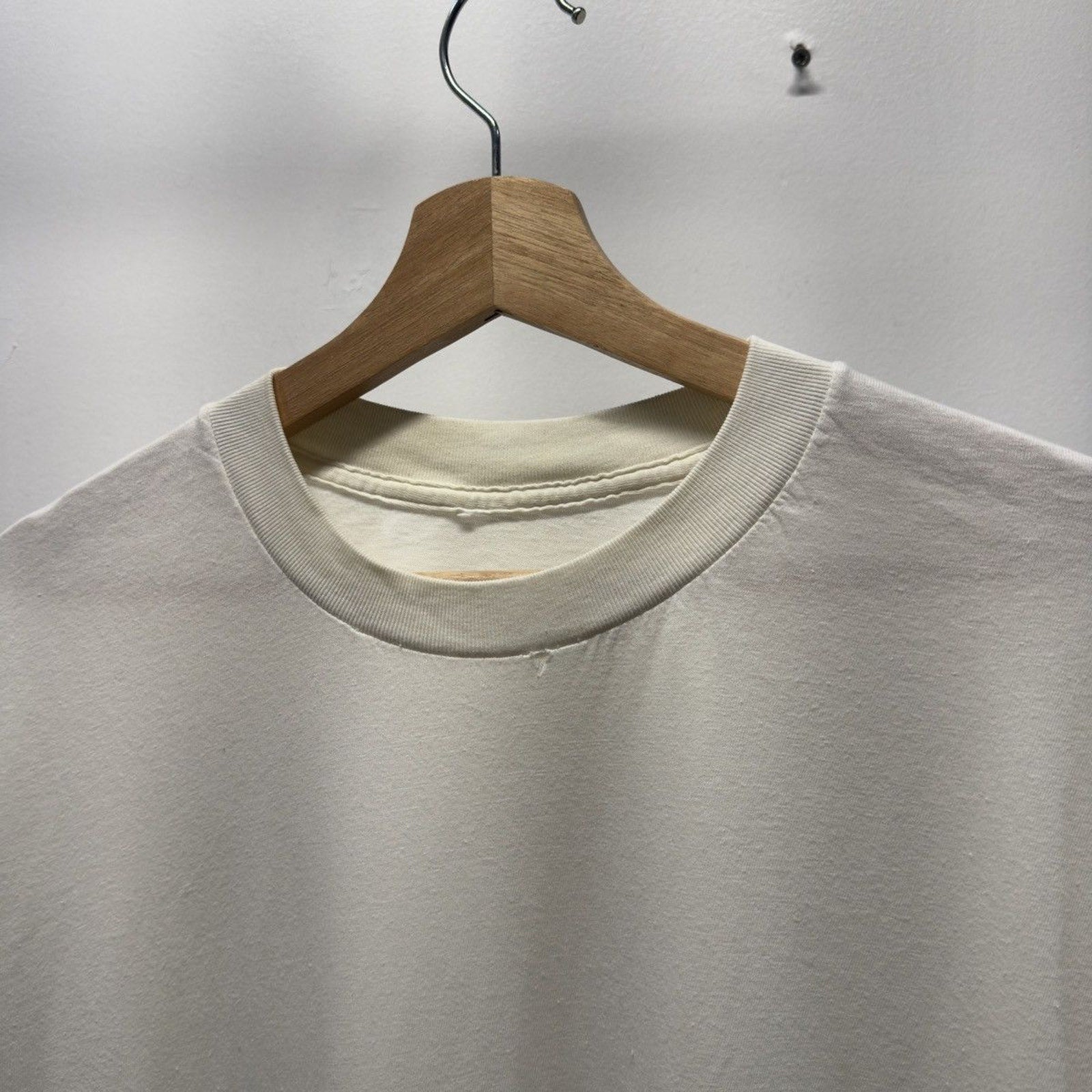 Vintage 1990s Faded Distressed Blank White Tee