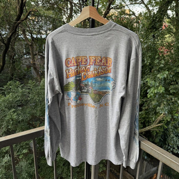 2000s Harley Davidson Blue Flame Longsleeve Tee