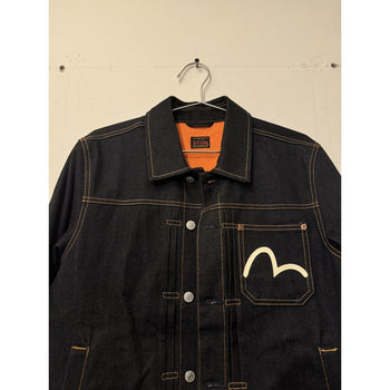 EVISU SEAGULL PRINT SELVEDGE DENIM TRUCKER JACKET TYPE 1