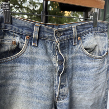 1990s Levi's 501xx Thrashed Faded Distressed Jeans - Made in USA
