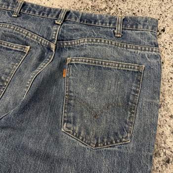 1970s LEVI'S 646 ORANGE TAB FADED FLARE DENIM JEANS