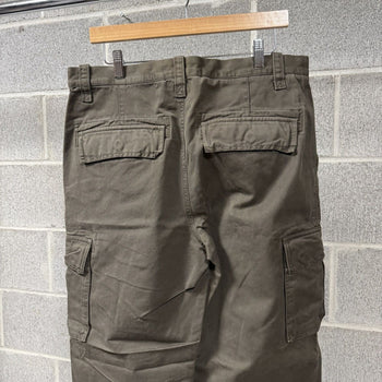 2000s Dark Green Baggy Wide Leg Cargo Pants