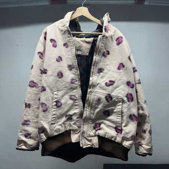 Carhartt Custom Leopard Print Heavyweight Work Jacket