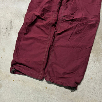 2000S Y2K GAP BAGGY COTTON NYLON PARACHUTE PANTS RED