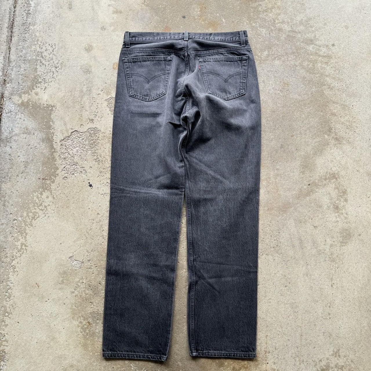 1990s LEVI'S 501 FADED BLACK DENIM JEANS MADE IN USA