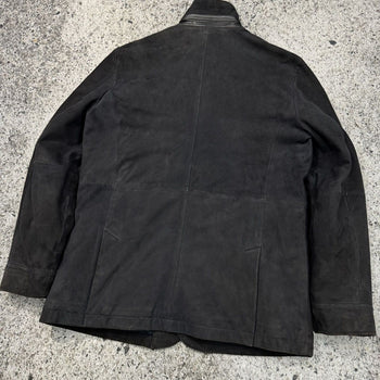 BROOKS BROTHERS BLACK HEAVY SUEDE JACKET