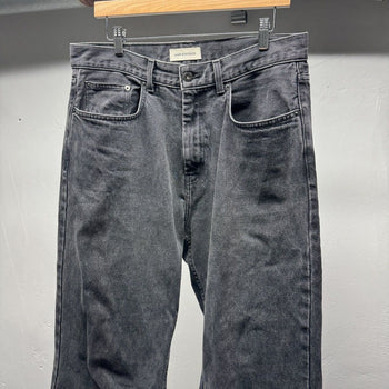 Bare Knuckles Black Faded Washed Serge Bootcut Jeans