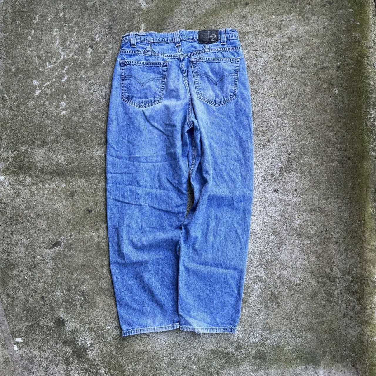 1990S LEVI’S L2 SILVERTAB THRASHED FADED BAGGY SKATER DENIM JEANS