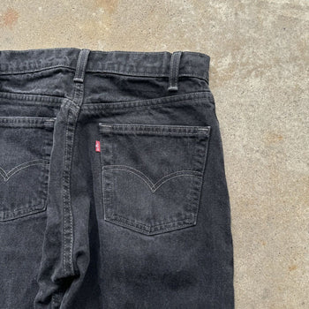 1990s LEVI'S 505 BLACK STRAIGHT DENIM JEANS