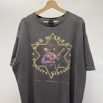 Vintage 1990s Bob Marley Faded Distressed Positive Vibrations Band Tee