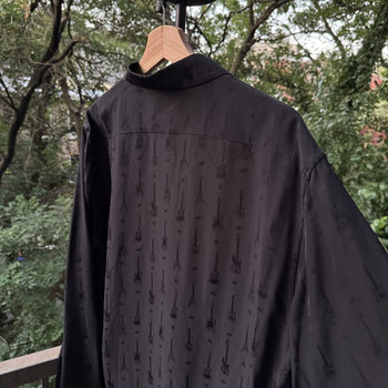Saint Laurent Paris FW15 Hedi Slimane Silk Guitar Shirt
