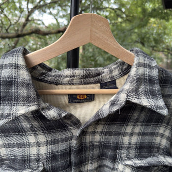 2000s Faded Thermal Plaid Flannel Jacket