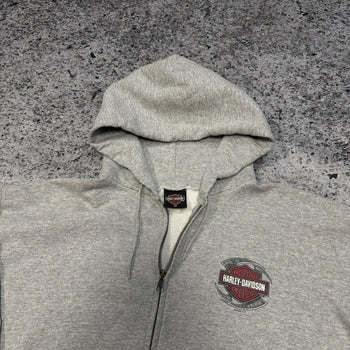 2000S HARLEY DAVIDSON FLAME ZIP UP HOODIE