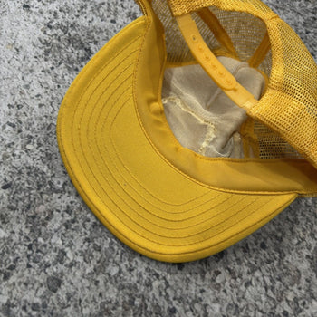 1970s Levi's Yellow Logo White Tab Trucker Hat