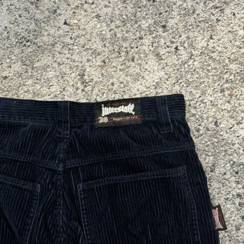 1990S INTERSTATE BAGGY WIDE LEG NAVY CORDUROY SKATER PANTS