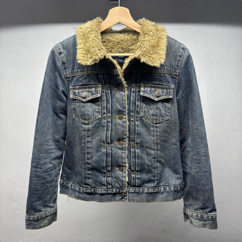 Gap Women's Fur Denim Trucker Jacket