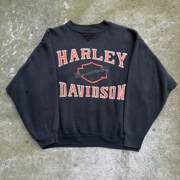 1990S HARLEY DAVIDSON UNIVERSITY CLEVELAND OHIO FADED CREWNECK