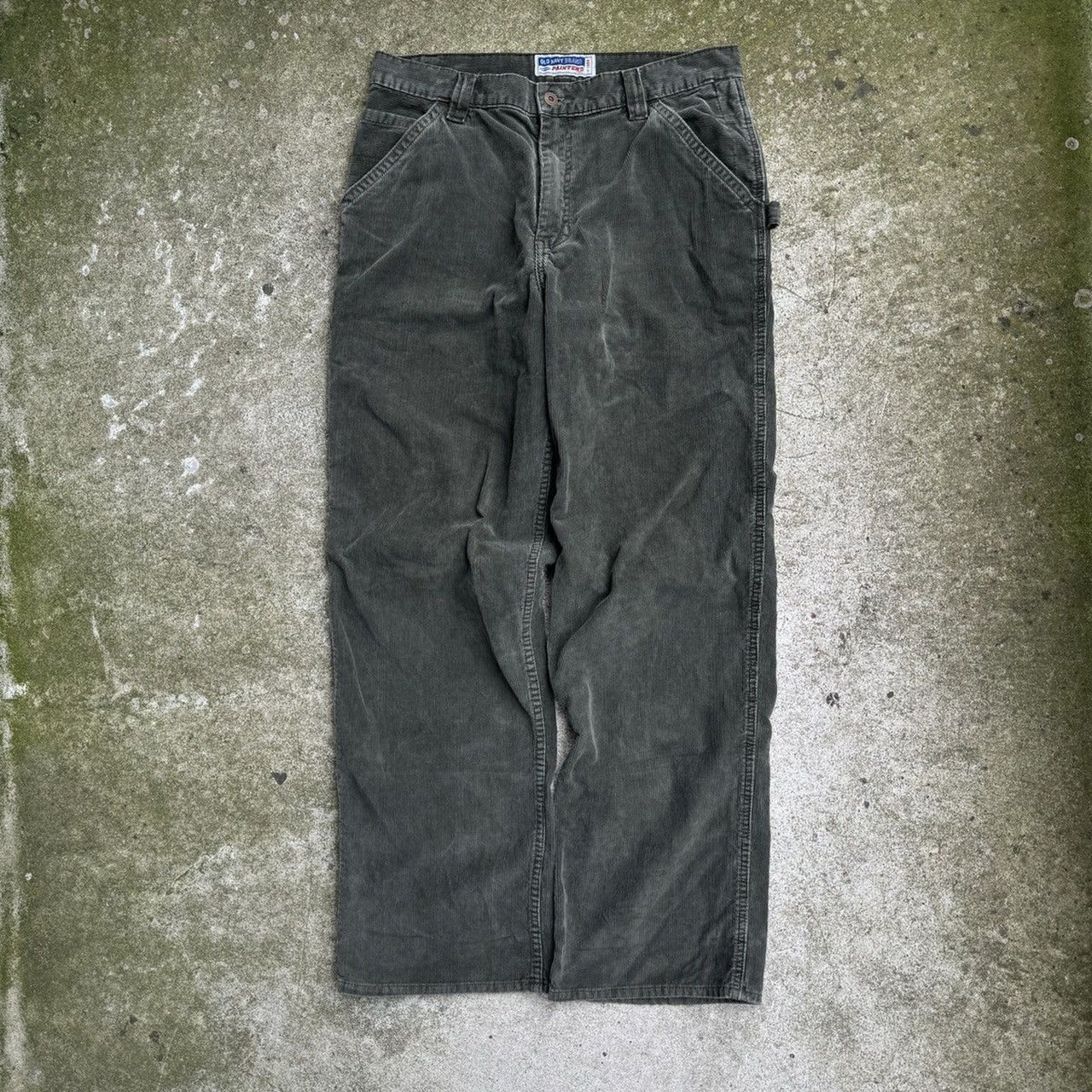 2000s Y2K OLD NAVY PAINTER BAGGY SKATER CORDUROY PANTS