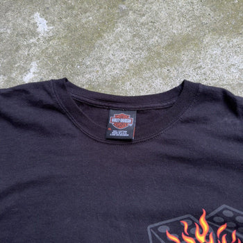 2000S HARLEY DAVIDSON DICE FLAMES LAS VEGAS LONGSLEEVE TEE