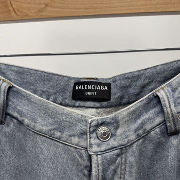 Balenciaga Winter 2021 Tromp L'oeil Denim Sweatpants Demna