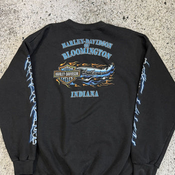 Sudadera con el logotipo de un rayo descolorido de Harley-Davidson de los años 2000