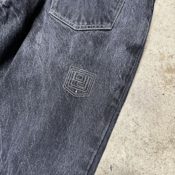 2000S DEF JAM BAGGY WIDE LEG BLACK DENIM SKATER JEANS