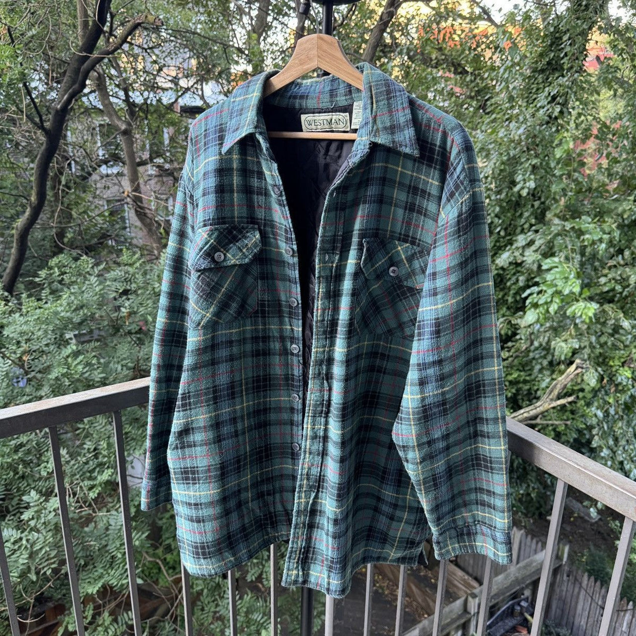 1990s Thrashed Faded Distressed Lined Flannel Shirt Jacket