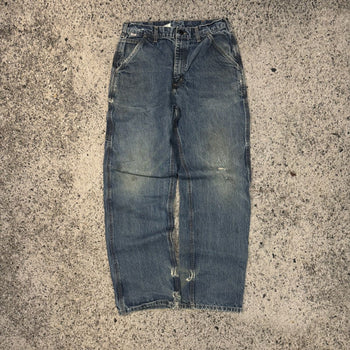 2000S THRASHED FADED CARHARTT DENIM WORKWEAR JEANS