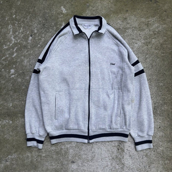 1990s DIOR MONSIEUR RAGLAN ZIP UP SWEATSHIRT GREY