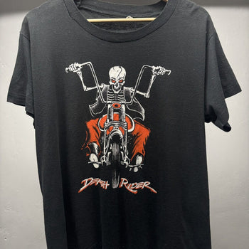 1990s Faded Death Rider Skull Biker Tee